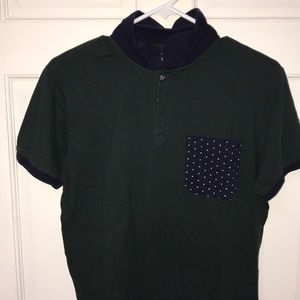 Polo with Polka Dot Pocket